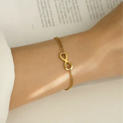 Stainless Steel Chain Link Infinity Bracelet